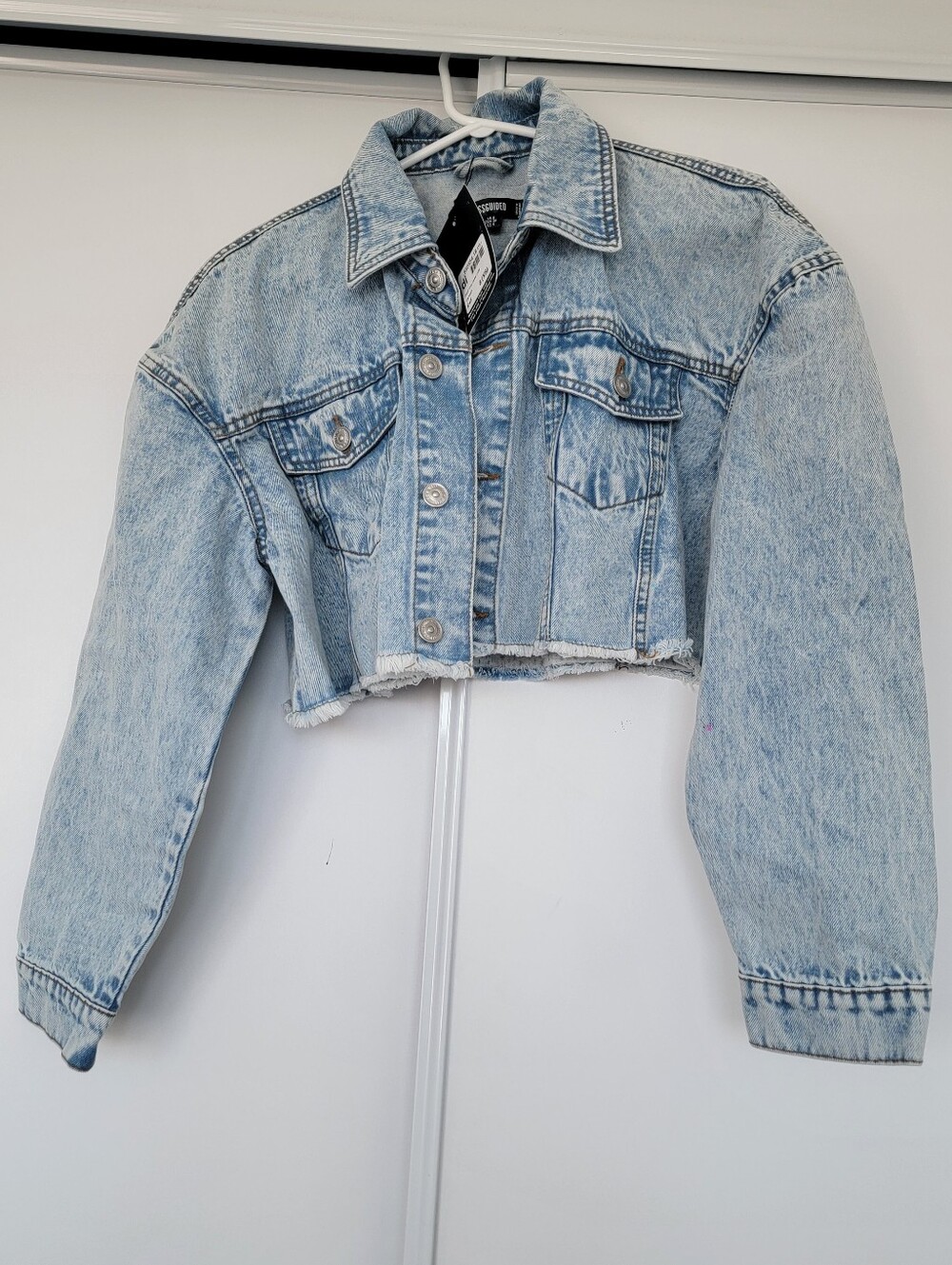 Brand New Light Wash Cropped Denim Jacket - Women